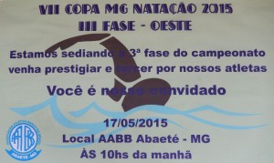 VII CAMPEONATO DE NATAÇÃO 2015 - III FASE OESTE